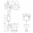 Burlington Traditional Low Level Toilet with Chrome Lever Cistern