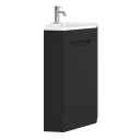 Ellis Black Floor Standing Corner Vanity Unit 410mm