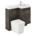 Summers Metallic Right Hand Combination Vanity Basin and WC Unit 900mm