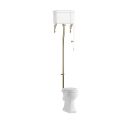 Burlington Traditional High Level WC with Gold Dual Flush Ceramic Cistern