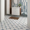 Almeria Aqua Patterned Matt Ceramic Tile  450x450mm