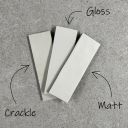 Borneo Soft White Crackle Gloss Porcelain Tile 65x200mm