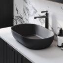 Tempest Countertop Stone Basin Matt Black