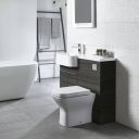Tavistock Match Tundra Wood Left Hand Combination Vanity Basin & WC Unit 1000mm