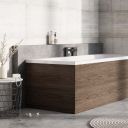 Grey Linear End Bath Panel Close up