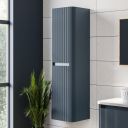 Wish Ribbed Blue Wall Hung Tall Storage Cabinet