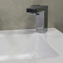 Chrome Basin Mixer Tap with Push Button waste