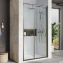 Fabio Gunmetal Sliding Shower Door 1200mm