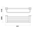 Quad Chrome Towel shelf