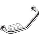 Chrome Grab Rail Support Bar & Soap Dish