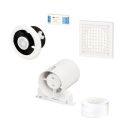Euston White Ceiling Extractor Fan Kit with LED Light