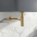 Round Brushed Gold Bottle Trap