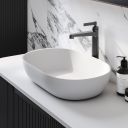 Tempest Countertop Stone Basin Matt White