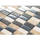Black Crema Linear Mosaic 300x300mm