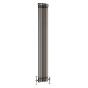 Clement Raw Metal Double Vertical Column Radiator - 1800x290mm