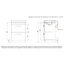 Tavistock Compass Gloss Light Grey Double Drawer Floor Standing Vanity Unit with Ceramic Basin 600mm