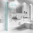 Surrey Mussel Gloss Tall Storage Fitted Furniture Plant on End Panel