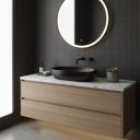 Nagato Matt Black Curved Countertop Basin