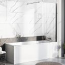 Statton Black Frameless Bath Screen