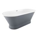 Glendale Matt Grey Industrial Freestanding Acrylic Bath 1676x780mm