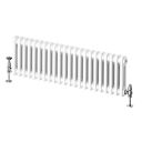 Upton White Double Horizontal Column Radiator - 300x1010mm
