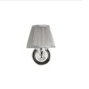 Burlington Round Light with Chrome Base & Chiffon Sliver Shade
