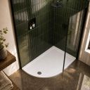 Kstone Right Hand Offset Quadrant Shower Tray 1200x800mm KSQ12080RH