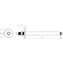 Round 250mm Ceiling Arm - Matt Black spec