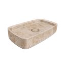 Marzio Patara Beige Honed Marble Rectangle Basin 212985