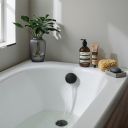 Matt Black Overflow Bath Filler