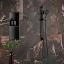 Flint Gunmetal Square Shower Slide Rail Kit