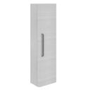 Esk White Wall Mounted Tall Storage Cabinet with Gunmetal Handle