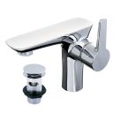 Jerico Chrome Side Action Basin Mixer Tap & Waste