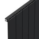 Tesoro Black Single Linear Aluminium Radiator 600x855mm