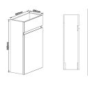 Hudson Charcoal Combination Vanity Basin & WC Unit 1000mm