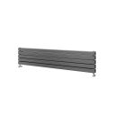 Perth Grey Double Horizontal Flat Panel Radiator 340x1600mm