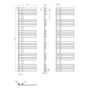 Rayner Grey Designer Heated Towel Rail 1750x500mm