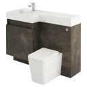 Summers Metallic Left Hand Combination Vanity Basin and WC Unit 1200mm