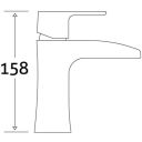  Waterfall Basin Mixer Tap Dimension Drawing