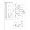 Double Outlet Square Concealed Shower Valve Spec