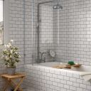 Luso White Gloss Ceramic Tile 100x200mm