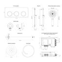 Aqualisa S3 Gunmetal Smart Digital Shower Dual Outlet (Slide Rail Kit with Fixed Ceiling Head) HP/Combi