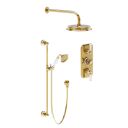 Warwick Brushed Gold Traditional Concealed Valve Shower Pack
