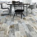 Vinci Blue Mixed Wood Effect Porcelain Tile 150x600mm