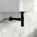 Round Matt Black Bottle Trap