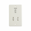 Dual Voltage White Shaver Socket