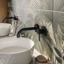 Elora Matt Black Wall Mounted Basin Mixer Tap