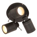 Seattle Matt Black 3 Spotlight Ceiling Plate