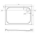 Fabio Black Sliding Door Shower Enclosure & Shower Tray 1000x700mm
