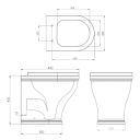 Tavistock Lansdown Traditional Back to Wall WC Toilet Pan with Soft Close Seat